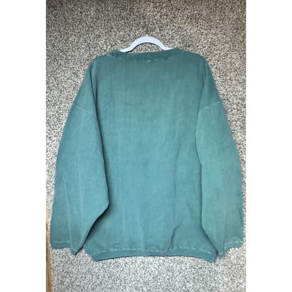 Vtg 90s No Fear Faded Green Oversized Crewneck Sweatshirt Baggy Streetwear XXL - Picture 3 of 5